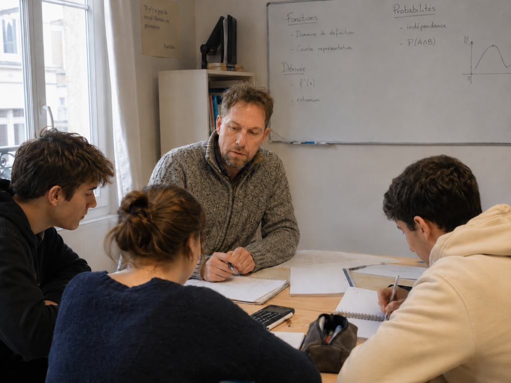 2026 Stage Terminale maths Présentiel Pau-Lourdes Vincent donne un cours de maths à des lycéens 10 juil. 2026, 10 51 45